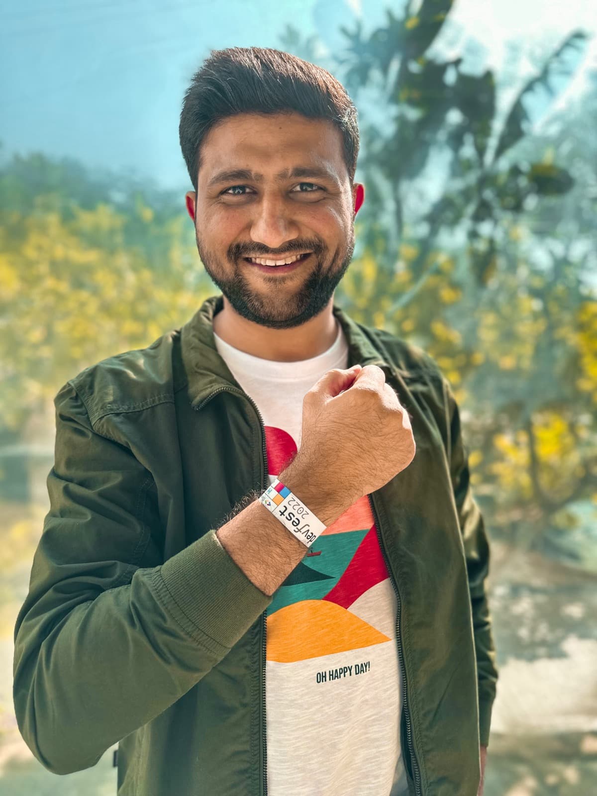 Anand Thakkar at his first Google Developer Group DevFest, 2022